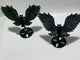 2 Pairs Beautiful Owl Carving With Stand Ruby in Kyanite Ruby Zoisite