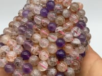 Amethyst Mica Rutile Quartz Mixed Beads Bracelet Wholesale