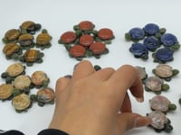 6 Types Turtle Carving Crystal Wholesale Tiger Eye Ocean Jasper