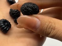 5 Types Mini Black Obsidian Carving Wholesale Pineapple Seashell Brain