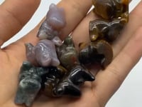 Mini Hippo Carving Wholesale Ocean Jasper Tiger Eye