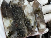 Green Mica Mixed Clear Quartz Tower Points Wholesale