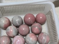 11 Pieces Natural Pink Opal Spheres