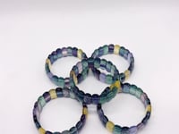 Colorful Rainbow Fluorite Elastic Bracelet Wholesale