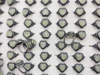 Prehnite Heart Shape Ring Crystal Wholesale