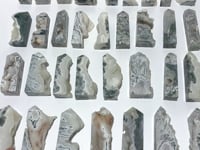 33 Pieces Geode Druzy Moss Agate Tower Points