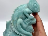 Caribbean Calcite Lizard Crystal Carving