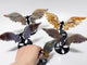 5 Pairs Beautiful Angel Wing With Stand Crazy Agate Golden Hematoid Quartz
