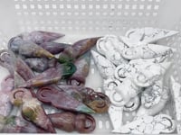 2 Types Spiral Goddess Carving Wholesale Howlite Ocean Jasper