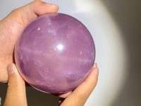 Six Star Line Deep Pink Rose Quartz Sphere