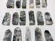17 Pieces Geode Moss Agate Druzy Four-Sided Points