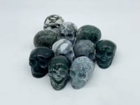 Small Moss Agate Skull Carving Wholesale