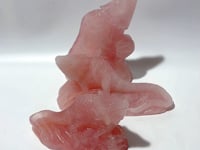 3 Pieces High Quality Rose Quartz Lizard Carving