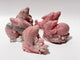 5 Pieces Pink Opal Dolphin Carving
