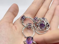 Beautiful Amethyst Cut Faceted Ring Wholesale