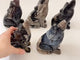 5 Pieces Large Volcanic Agate Wolf Carving(UV-Reactive)