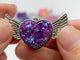 2 Types Aura Quartz Cluster Heart Wing Pendant Wholesale