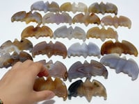 20 Pieces Agate Bat Carving Animal