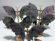 5 Pairs Purple Labradorite Butterfly Wing Carving With Stand