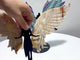 2 Pairs Angel Wing With Stand Fluorite Coral Jade