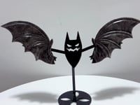Silver Sheen Obsidian Bat Wing With Stand