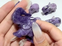 Lepidolite Elephant Carving Wholesale