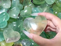 Clear Green Fluorite Heart Wholesale