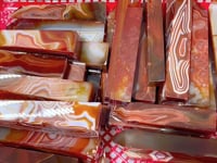 4-6in Red Carnelian Stripe Tower Point Crystal Wholesale