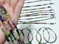 Colorful Tourmaline Gravel Chips 0.1-0.2in(3-5mm) Bracelet Wholesale