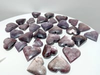 31 Pieces High Quality Flash Lepidolite Heart