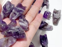 Mini Chevron Amethyst Dragon Head Carving Wholesale
