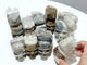 9 Pieces Clear Quartz Cluster Indian Skull Carving