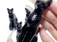 Large 4inch Black Obsidian Sphynx Cat Carving Wholesale