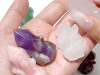 9 Types Crystal Cluster Rocket Shaped Carving Wholesale Pink Opal Obsidian