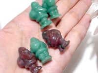 Mini Santa Claus Carving Wholesale Green Aventurine Ocean Jasper