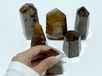 6 Pieces Gold Rutilated Quartz Points
