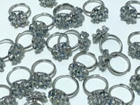 Flower Shape Labradorite Rotatable Ring Crystal Wholesale