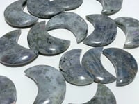 15 Pieces Beautiful Labradorite Moon Carving