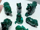 8 Pieces Malachite Animals Carving