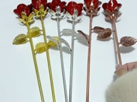 3 Color Beautiful Red Jasper Rose Flower Carving Wholesale #2 Shape