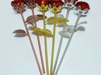 3 Color Red Jasper Rose Flower Carving Wholesale #1 Shape