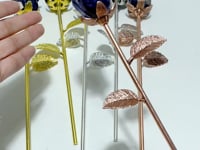 3 Color Beautiful Sodalite Rose Flower Carving Wholesale #1 Shape