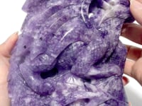 Beautiful Lepidolite Flying Dragon Carving