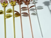 3 Color Beautiful Pink Opal Rose Flower Carving Wholesale #1 Shape