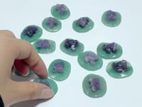 Frog On Leaf Mini Carving Wholesale Chevron Amethyst Green Aventurine