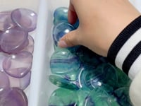 2 Colors Fluorite Worry Stone Heart Wholesale