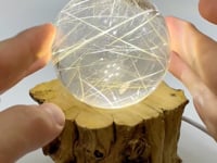 Rare Gold Rutile Quartz Crystal Sphere For Collection