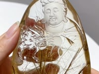 High Grade Quan Yin Rutile Crystal Carving