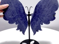 Blue Aventurine Butterfly Wing Carving With Stand