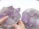 2 Pieces Large Amethyst Cluster Egg Bottom Polished